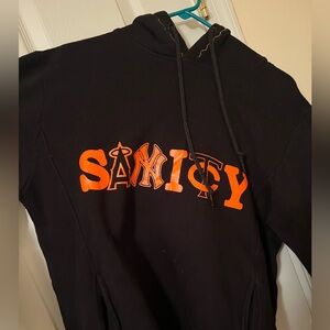 Black and Orange Graphic Hoodie